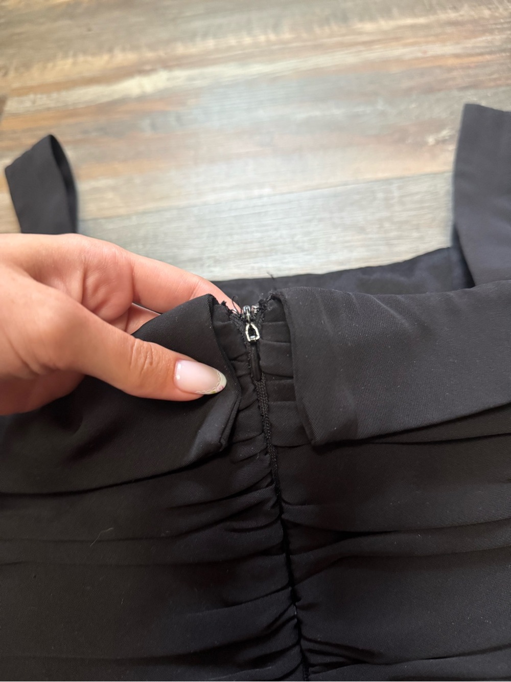 TCEC Black Ruched Mini Dress - Picture 4 of 4